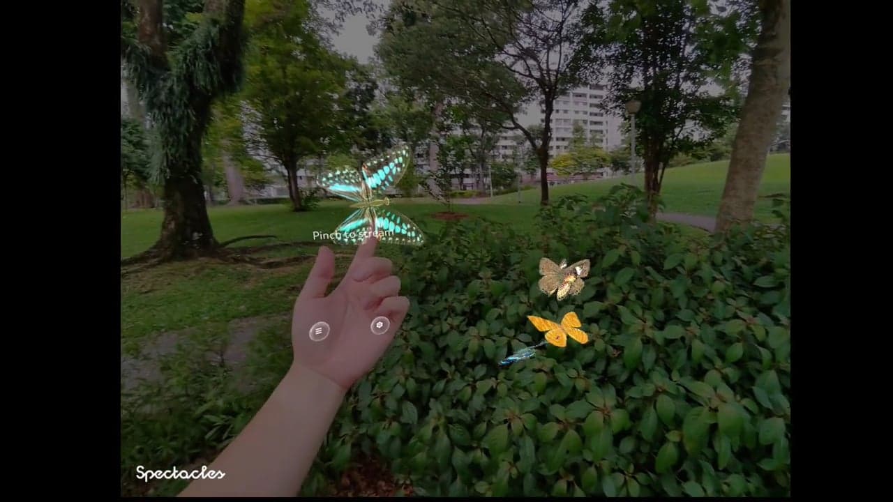 The Butterfly Path AR experience on Snap Spectacles