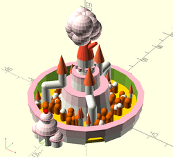 The Candy Castle OpenSCAD parametric model