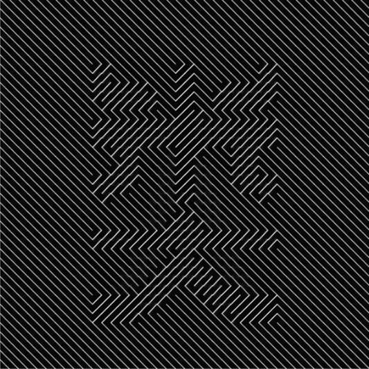 Mixed Signals Truchet tile op art sketch