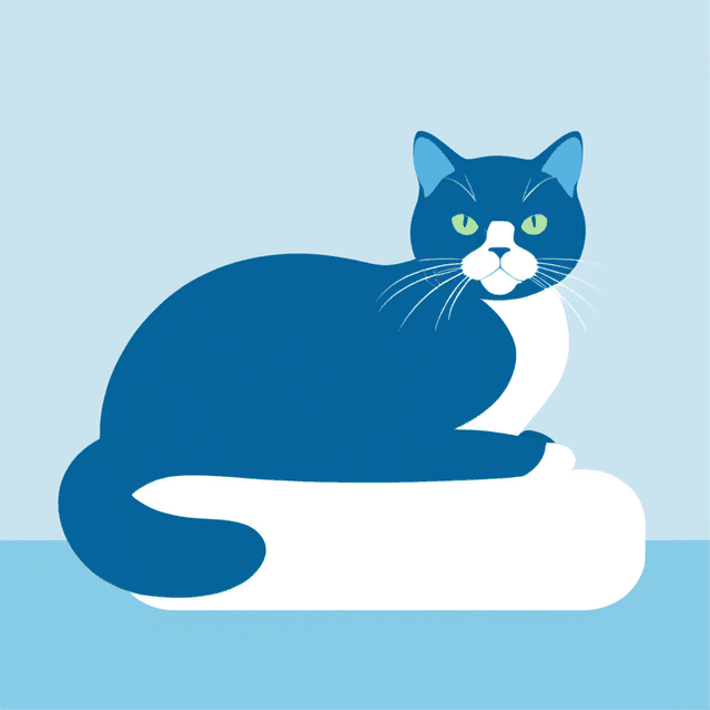 Filled cat illustration